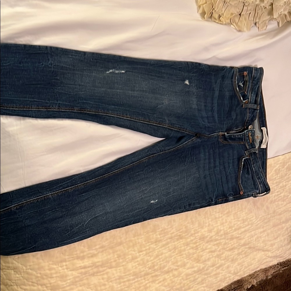 Women's Dark Blue Straight Cut Jeans